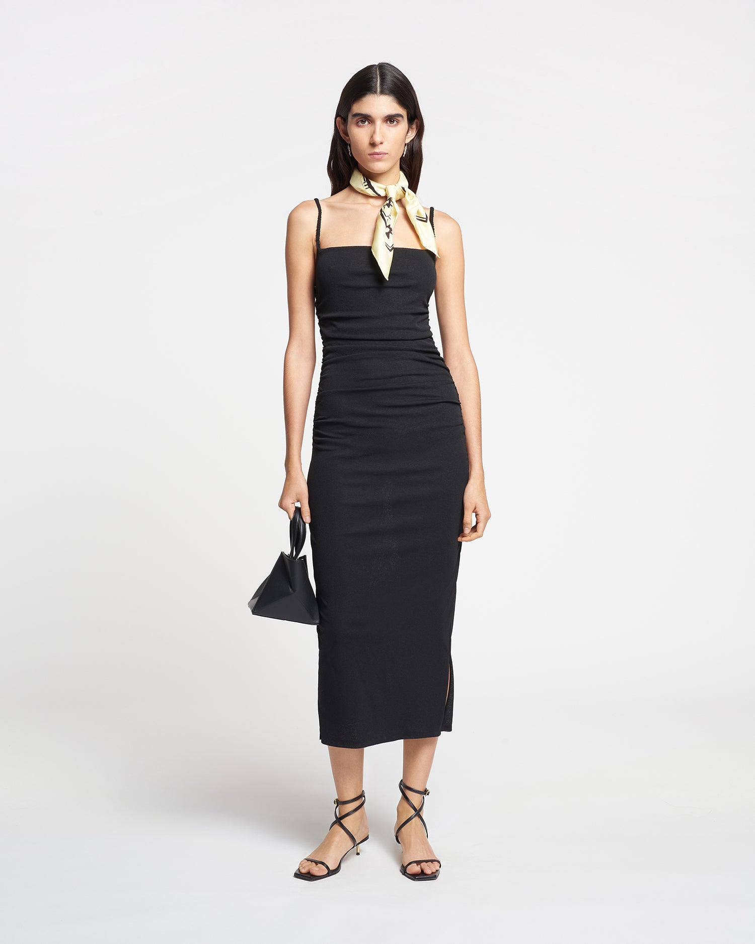 Alexa - Mesh Jersey Midi Dress - Black – Nanushka