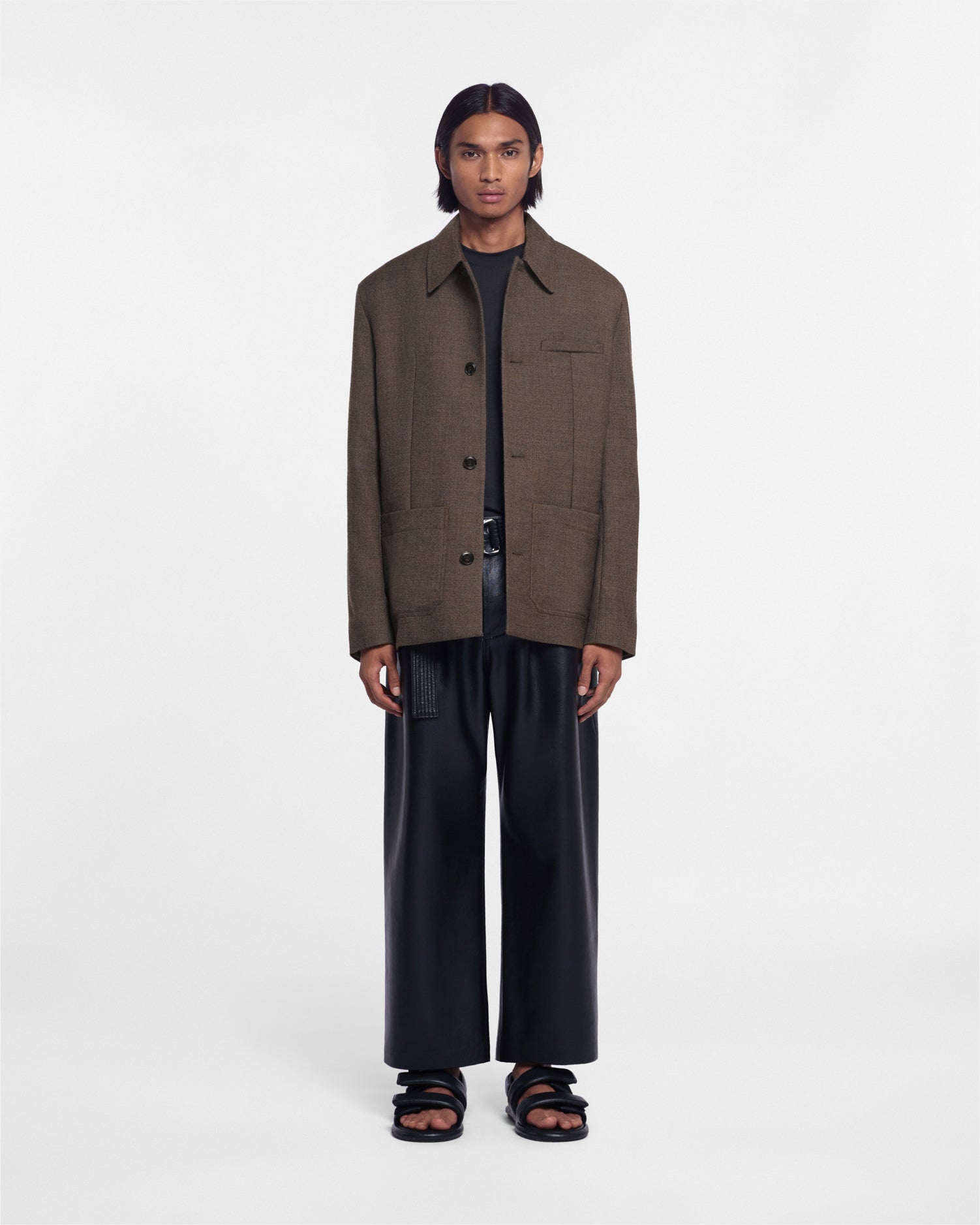 Marko - Wool Suit Jacket - Walnut – Nanushka