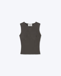 Binni - Sale Ribbed Tank Top - Asphalt