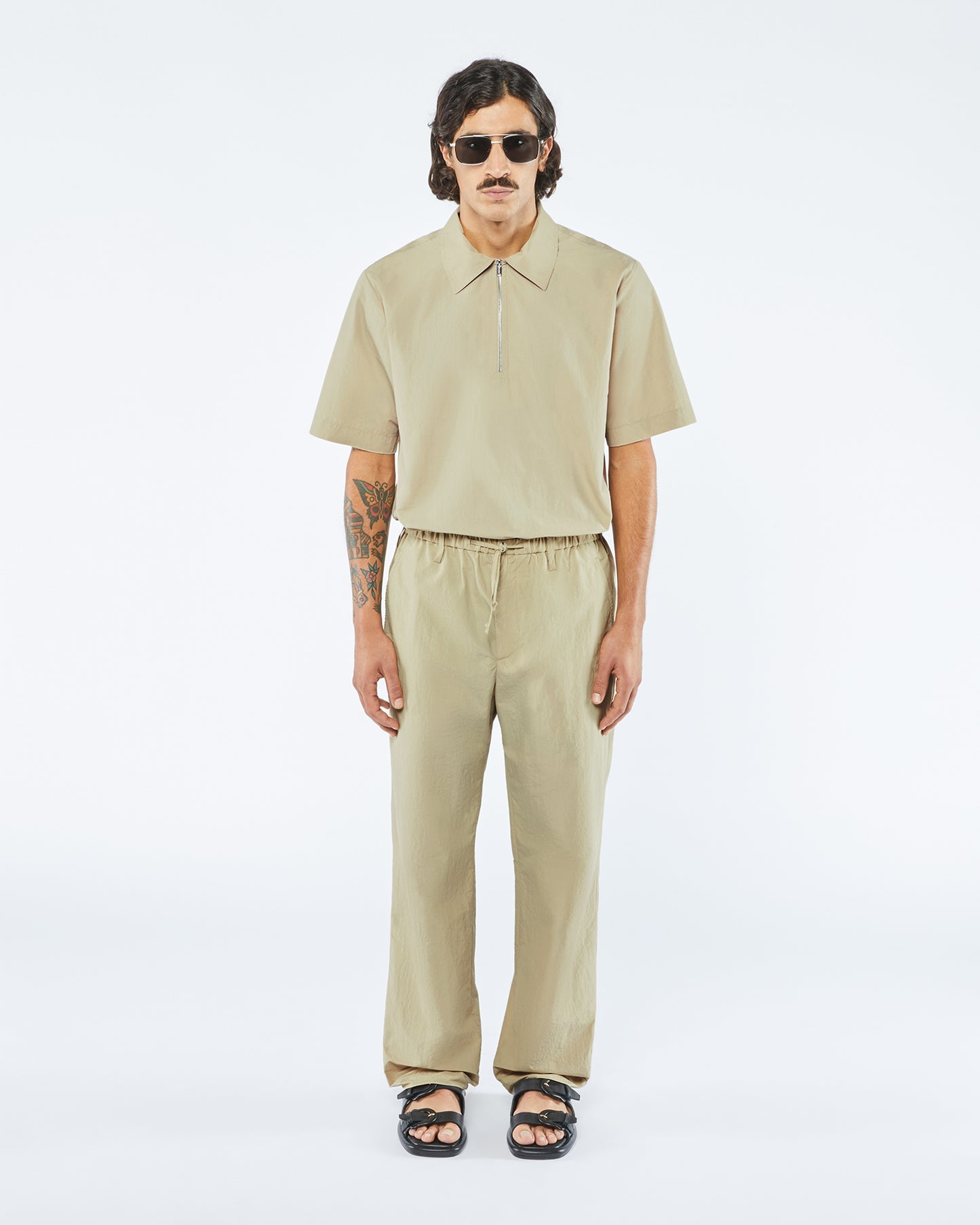 Morris - Sale Tech-Poplin Pants - Pebble