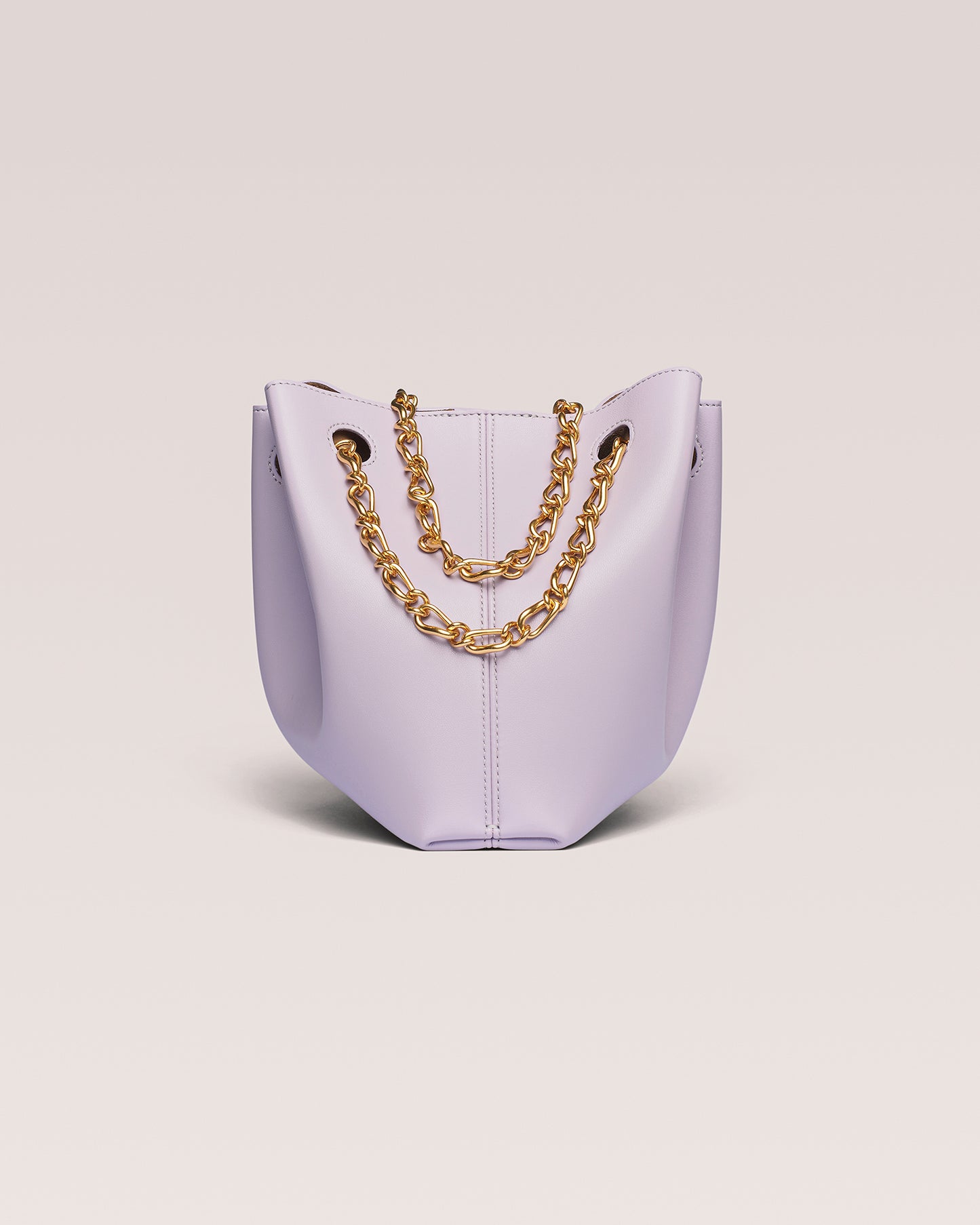 The Gather Bucket - Sale Vegan Nappa Leather Bucket Bag - Lilac