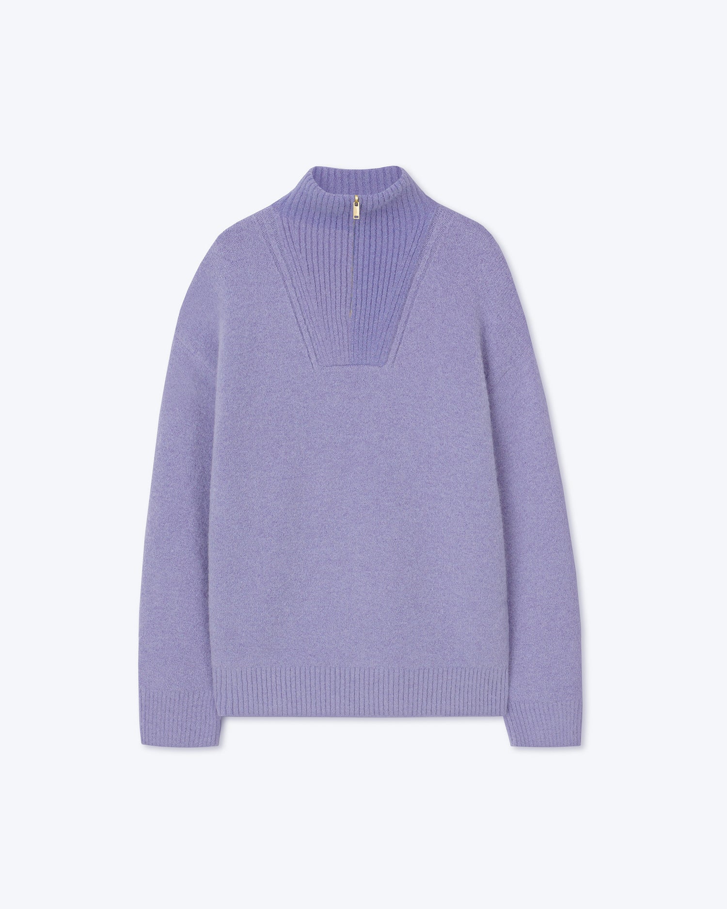Slouchy Funnel Neck Sweater Lilac
