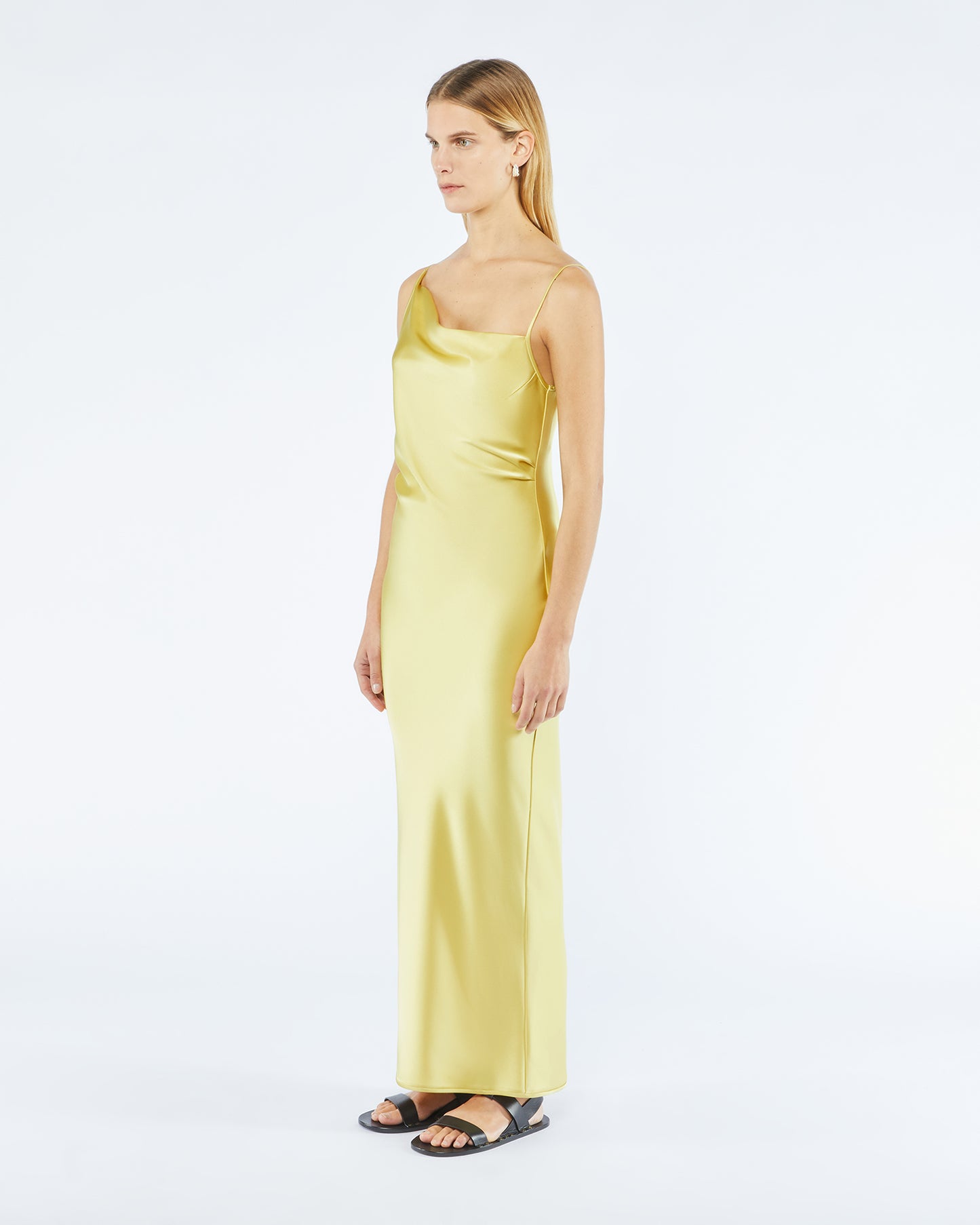 Lennie - Sale Slip Satin Maxi Dress - Yellow