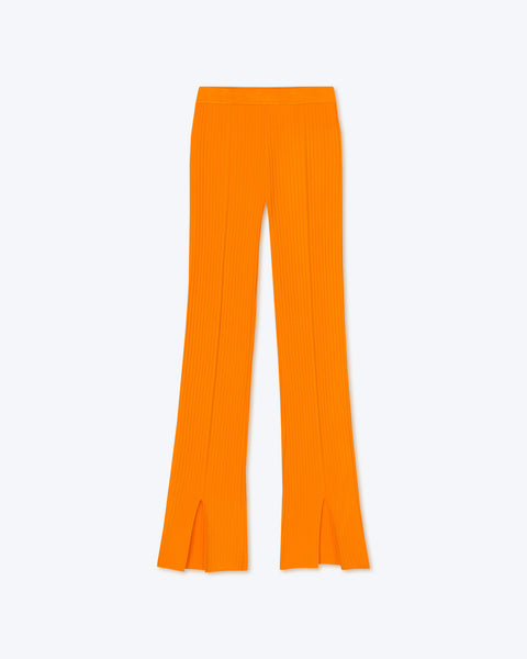 Buy NumBrave Orange Raw Silk Pants with Full Length Cotton Lining for Women  at