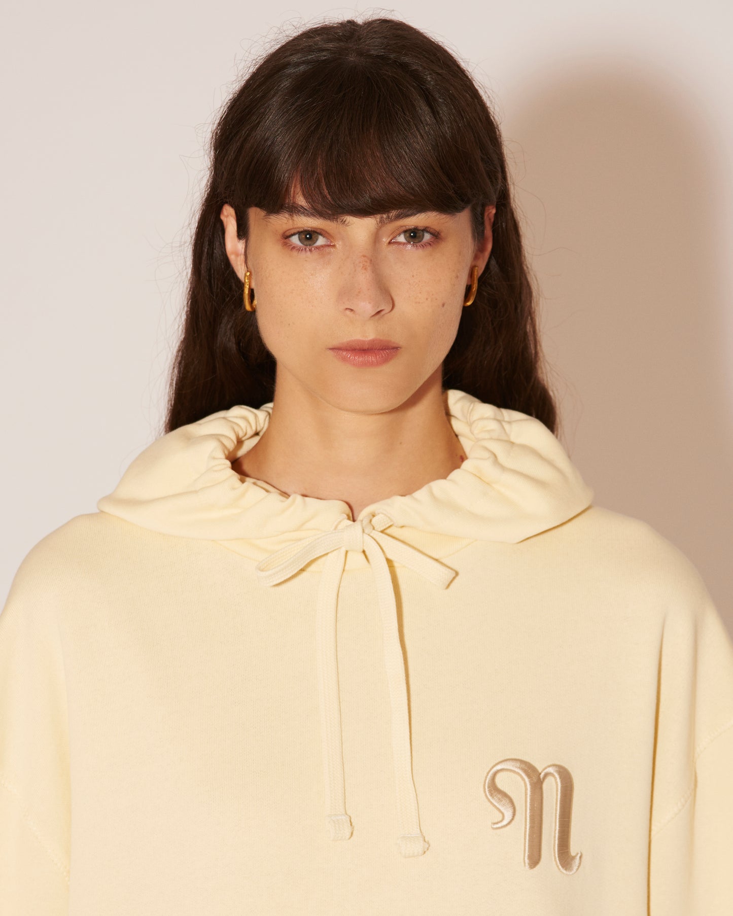 Ever - Organically Cotton Logo Hoodie - Creme