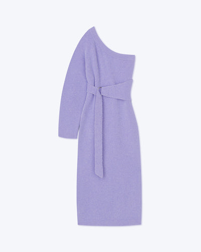 Maree - Sale One Shoulder Sweater Dress - Lilac Fw22