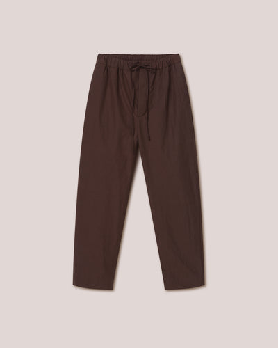 Jain - Heavy Poplin Relaxed Pants - Dark Brown