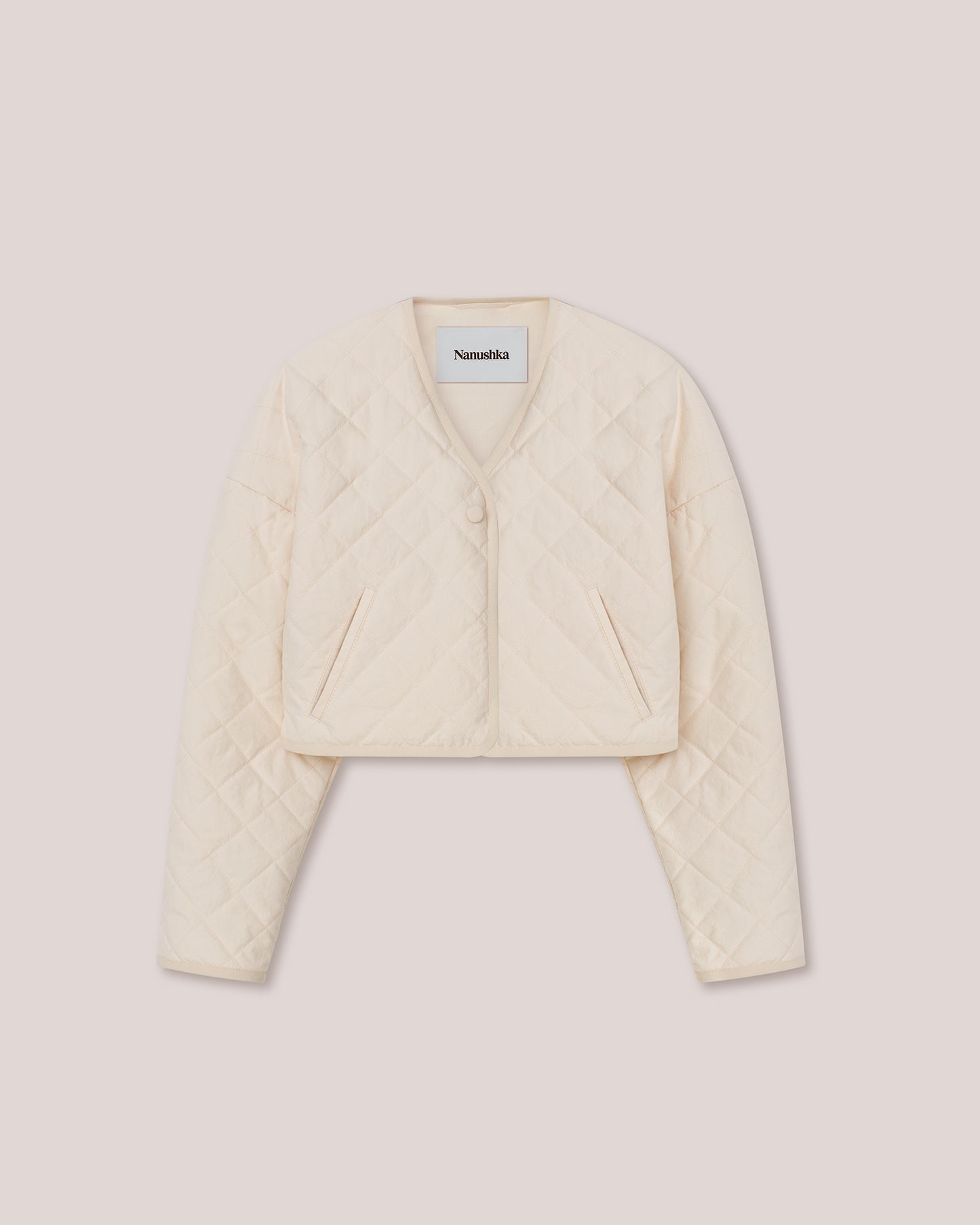 Jula - Heavy Poplin Quilted Jacket - Creme