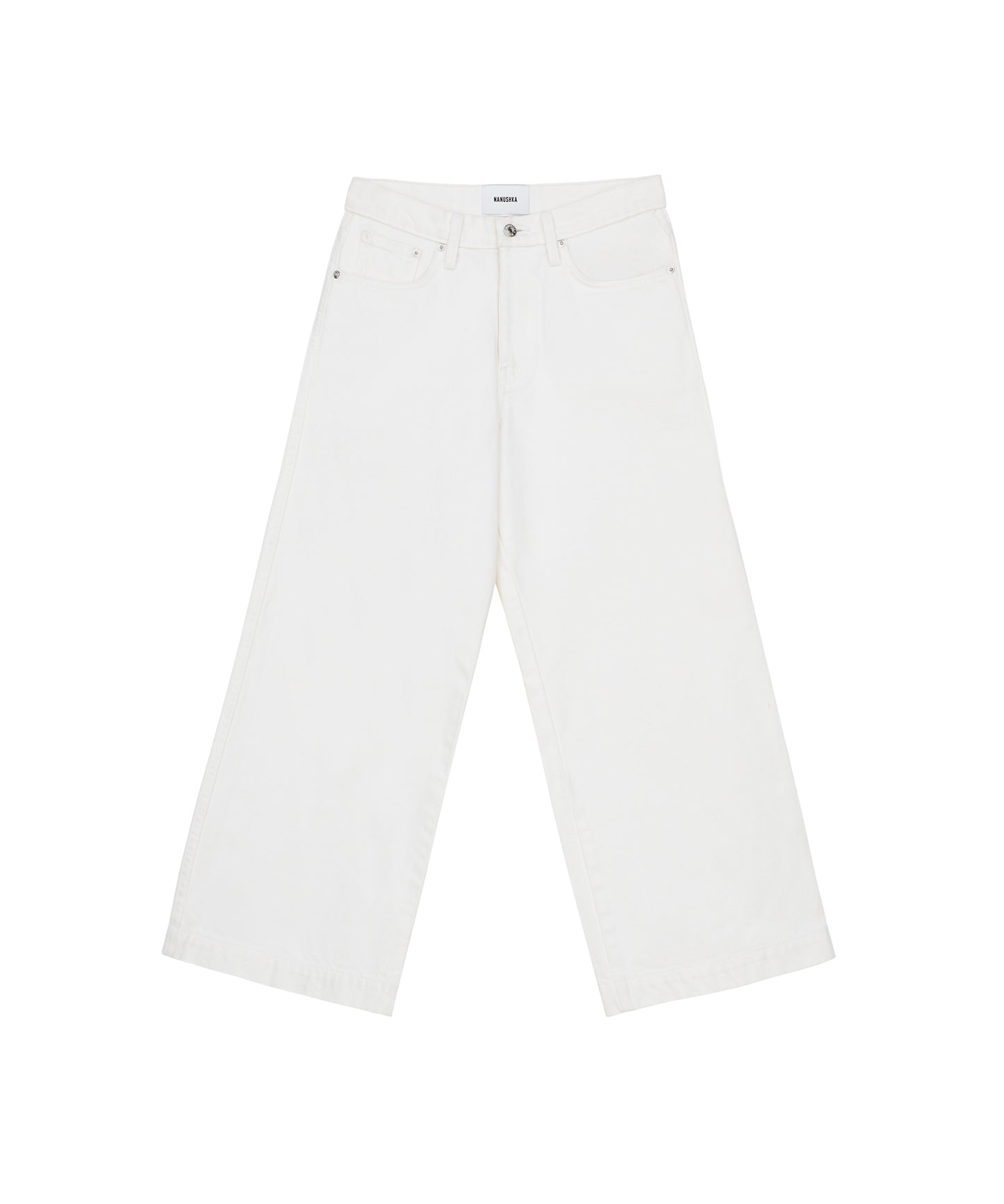 Ramos - Wide Leg High Rise Jeans - White