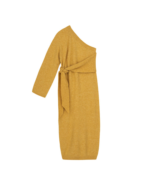 Cedro - One Shoulder Knit Dress - Yellow