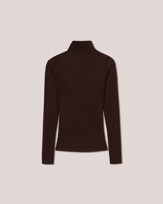 Harri - Sale Superfine Merino Turtleneck - Aubergine