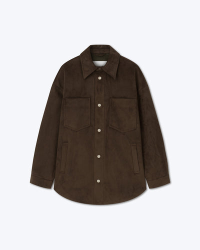 Martin - Sale Alt-Suede Overshirt - Coffee Bean