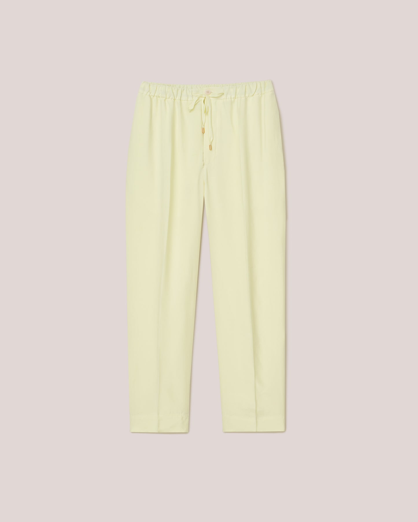 Jain - Twill-Silk Relaxed Pants - Yellow Silk