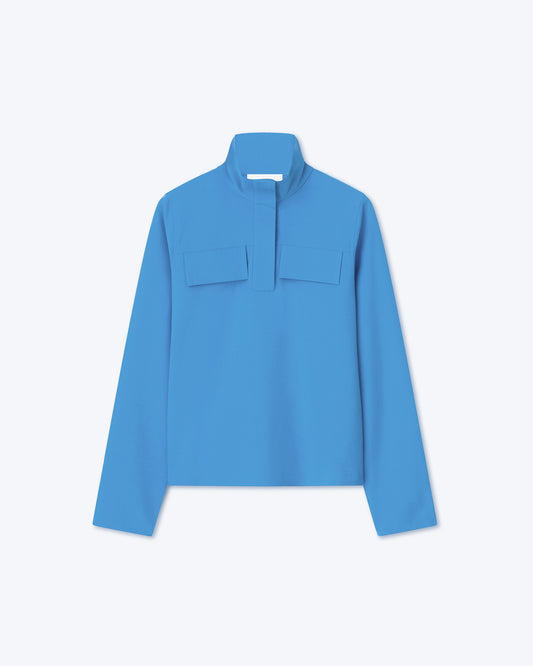 Vivia - Sale  Ecovero™ Funnel Neck Top - Blue Ss22