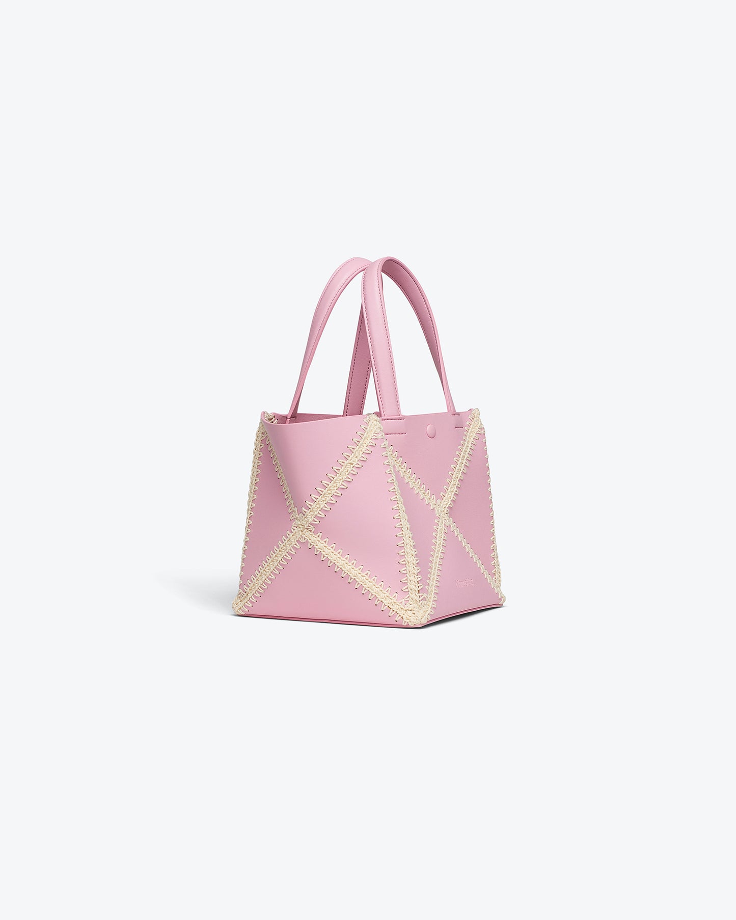 The Origami Mini - Alt-Nappa Patchwork Tote - Pink – Nanushka