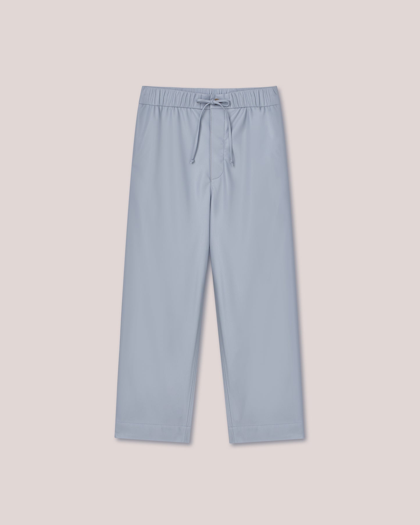 Jain - SaleOkobor™ Alt-Leather Relaxed Pants - Dusty Blue