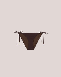 Julie - Matte-Stretch Bikini Briefs - Brown