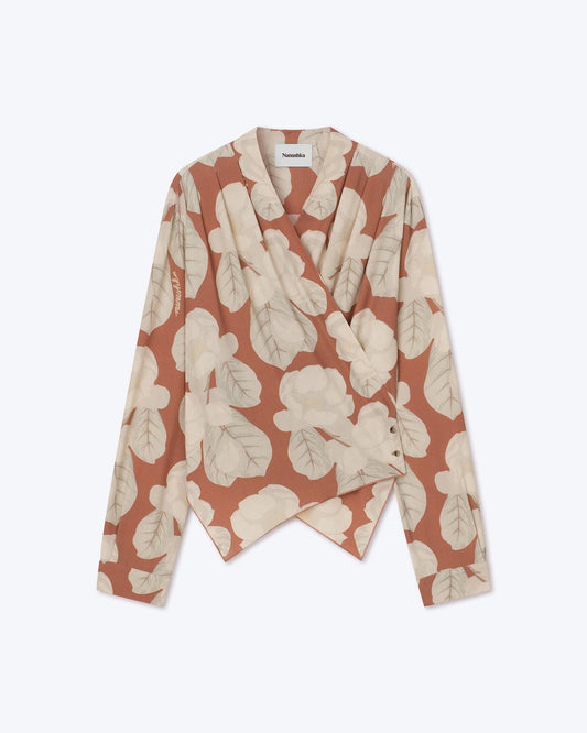 Saco - Sale Lightweight Printed Top - Faded Magnolia