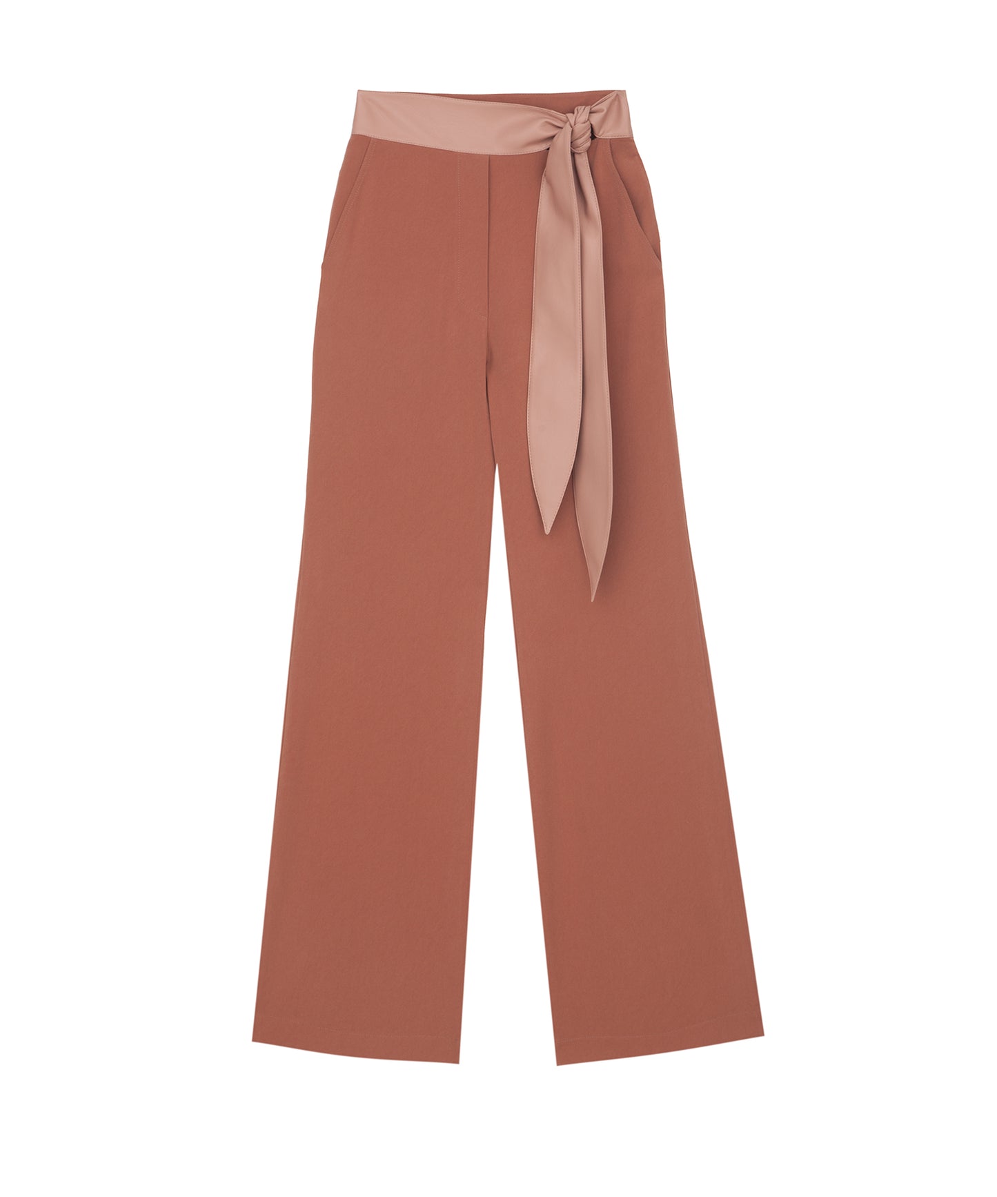 Cecilia - Fabric Block Pants - Terra