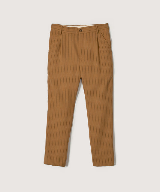 Tom - Sale Striped Pants - Dark Camel