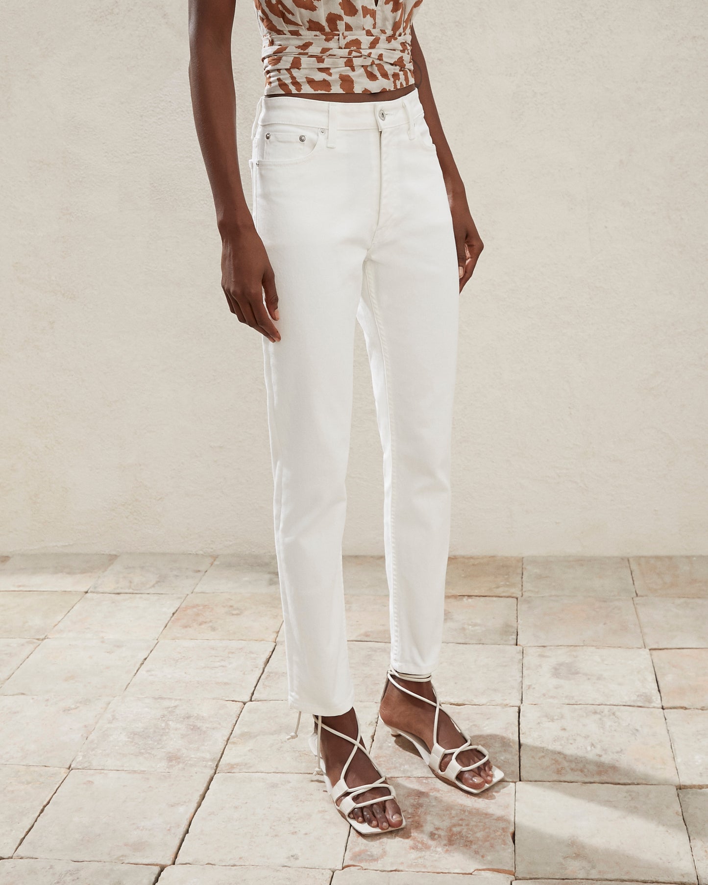 Ren - Mid Rise Skinny Jeans - White