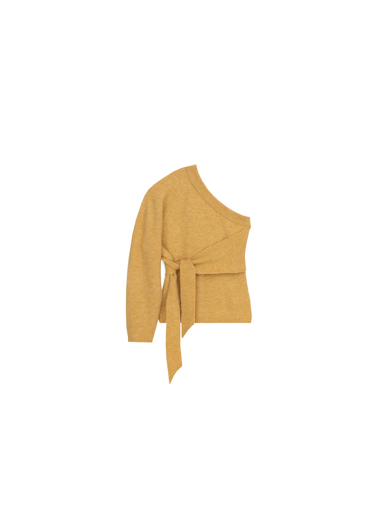 Cleto - One Shoulder Knit - Yellow