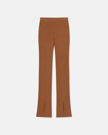 Anny - Sale Ribbed-Knit Pants - Chestnut