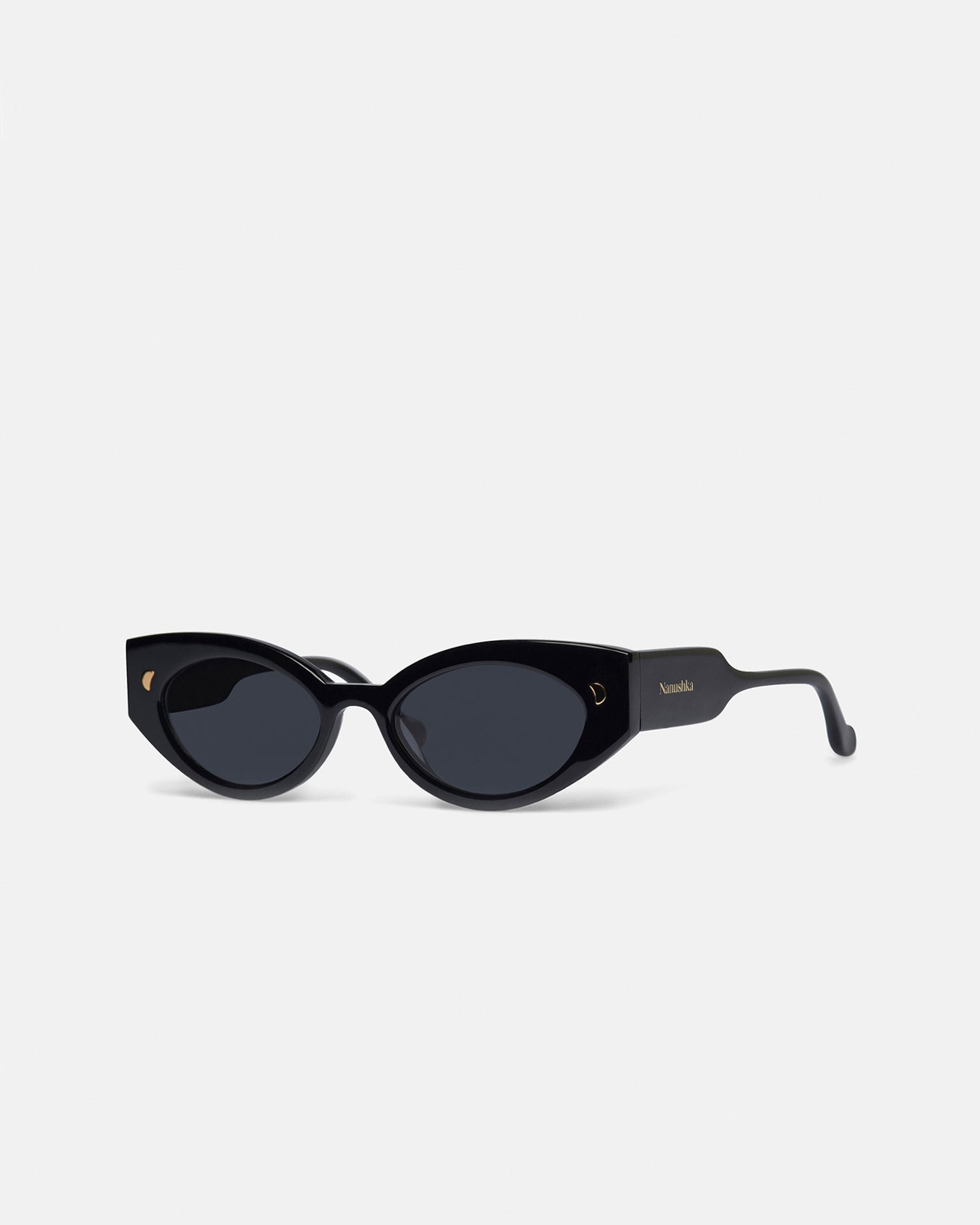 Azalea Bio Plastic Cat Eye Sunglasses Black Nanushka