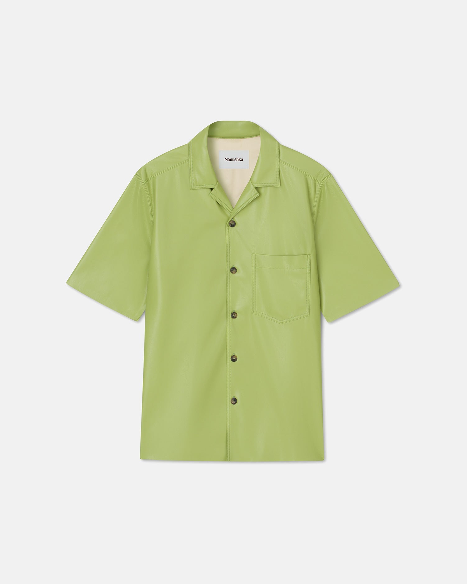 Bodil - Sale Short-Sleeve Shirt - Green Okobor – Nanushka
