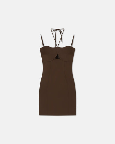 Deanne - Sale Double-Strap Dress - Bitter Chocolate