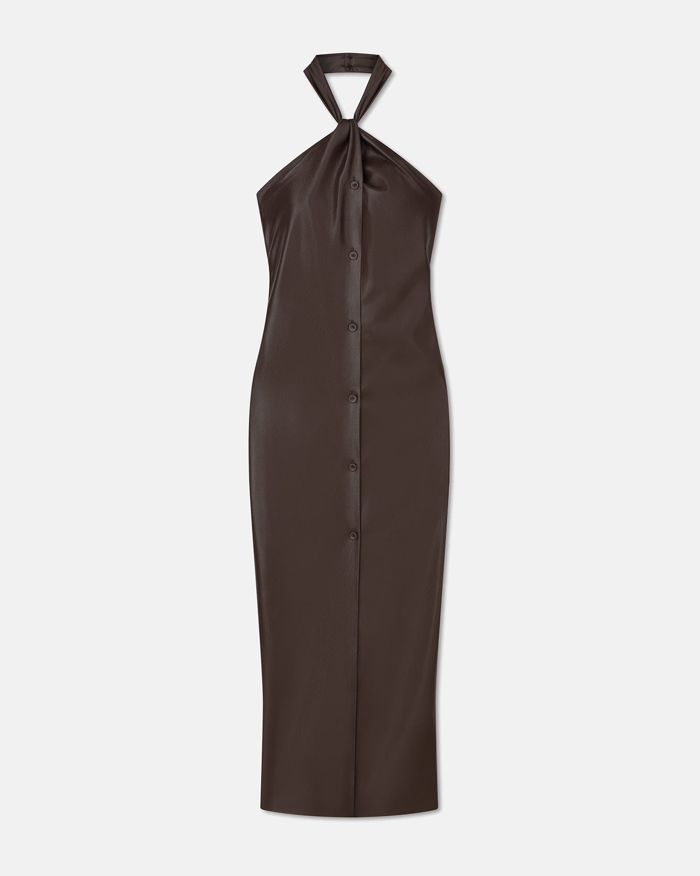 Elima - Sale Okobor™ Halterneck Dress - Coffee Ground