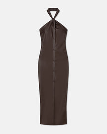 Elima - Sale Okobor™ Halterneck Dress - Coffee Ground