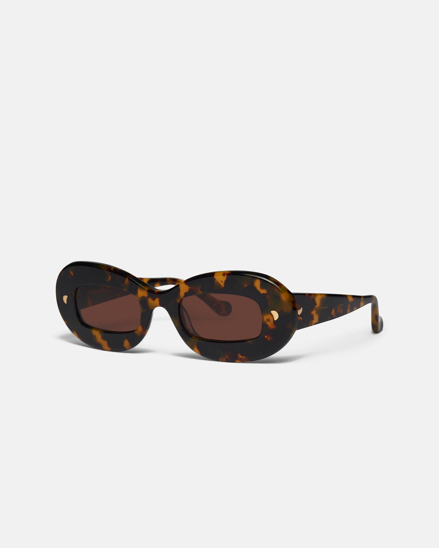 Gimma - Oval-Frame Sunglasses - Tortoishell – Nanushka