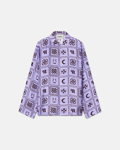 Jelmer - Sale Long-Sleeve Silk-Twill Shirt - Kopjafa Lilac