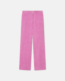 Josine - Sale Velvet Seersucker Baggy Pants - Orchid