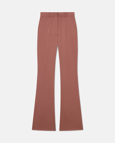 Leena - Sale Slip Satin Pants - Brown Terra