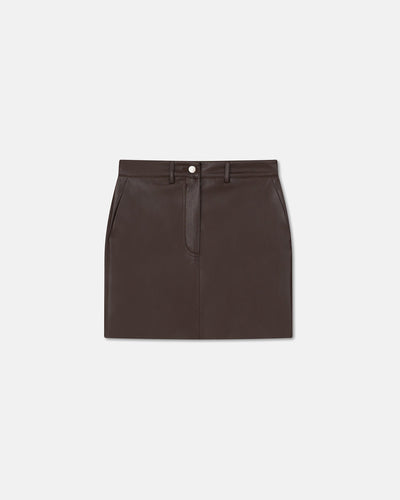 Miray - Sale Okobor™ Alt-Leather Mini Skirt - Coffee Ground