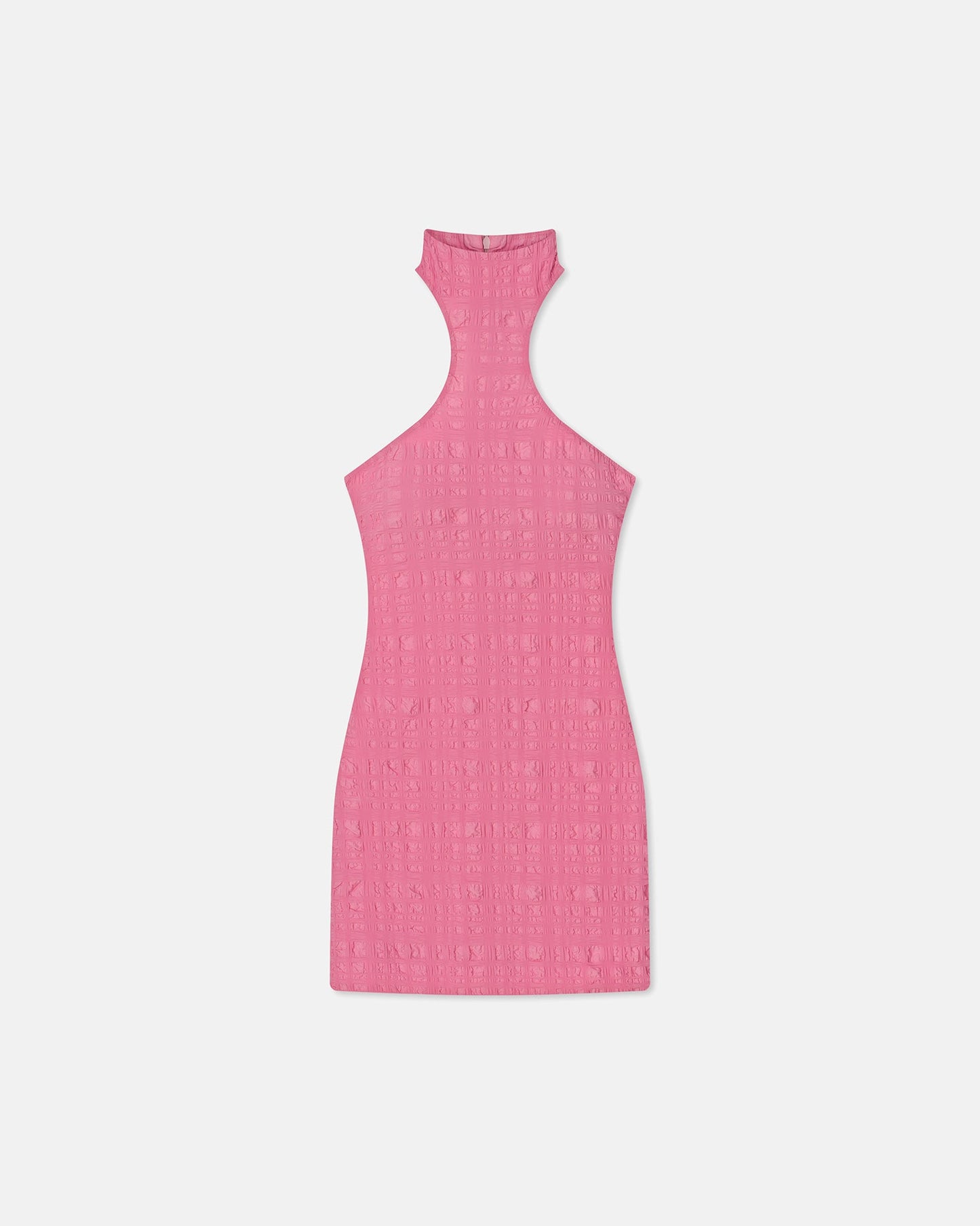 Mylene - Checked Seersucker Mini Dress - Pink Seersucker – Nanushka