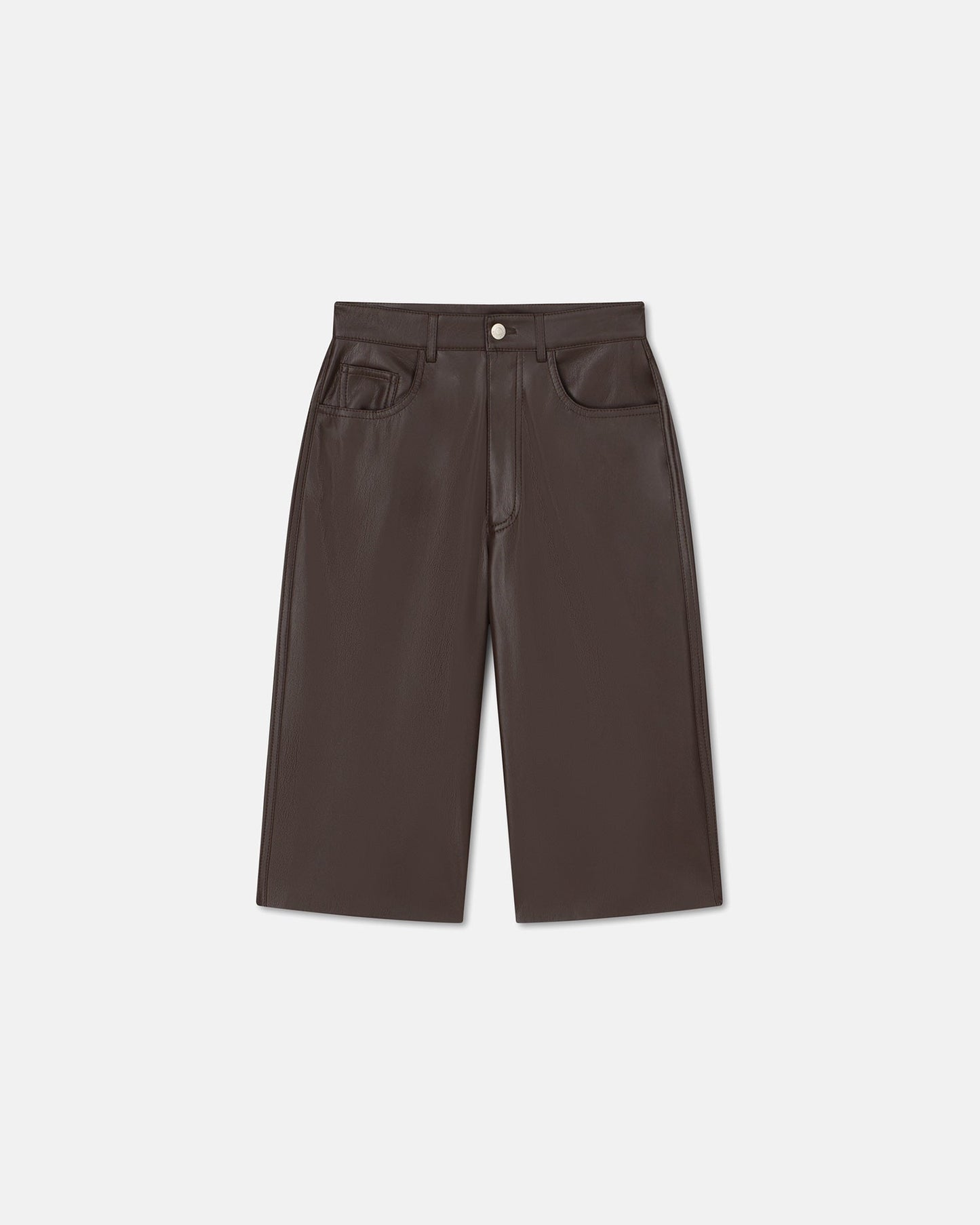 Nampeyo - SaleOkobor™ Alt-Leather Shorts - Coffee Ground