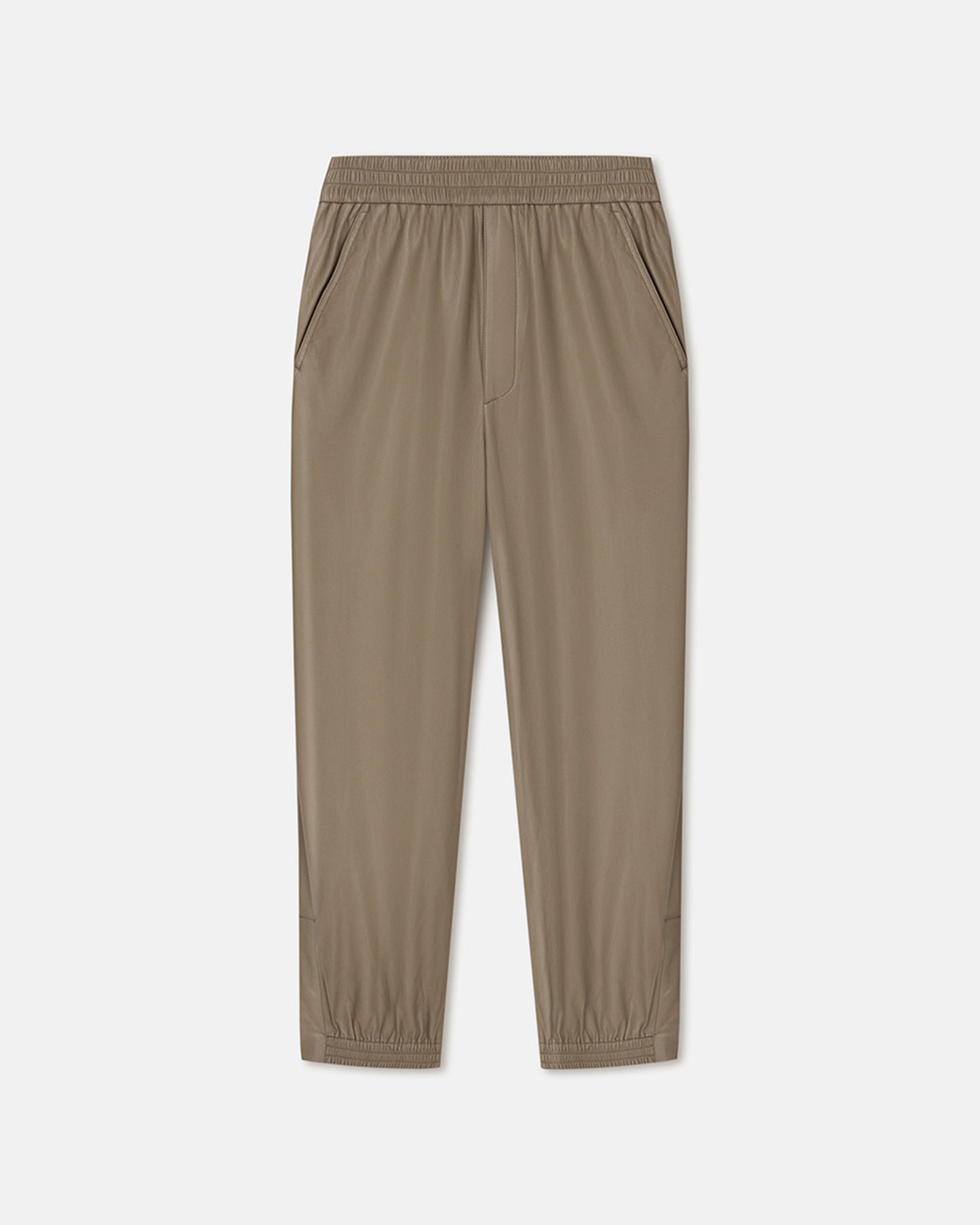 Goro - Vegan Leather Pants - Light Khaki