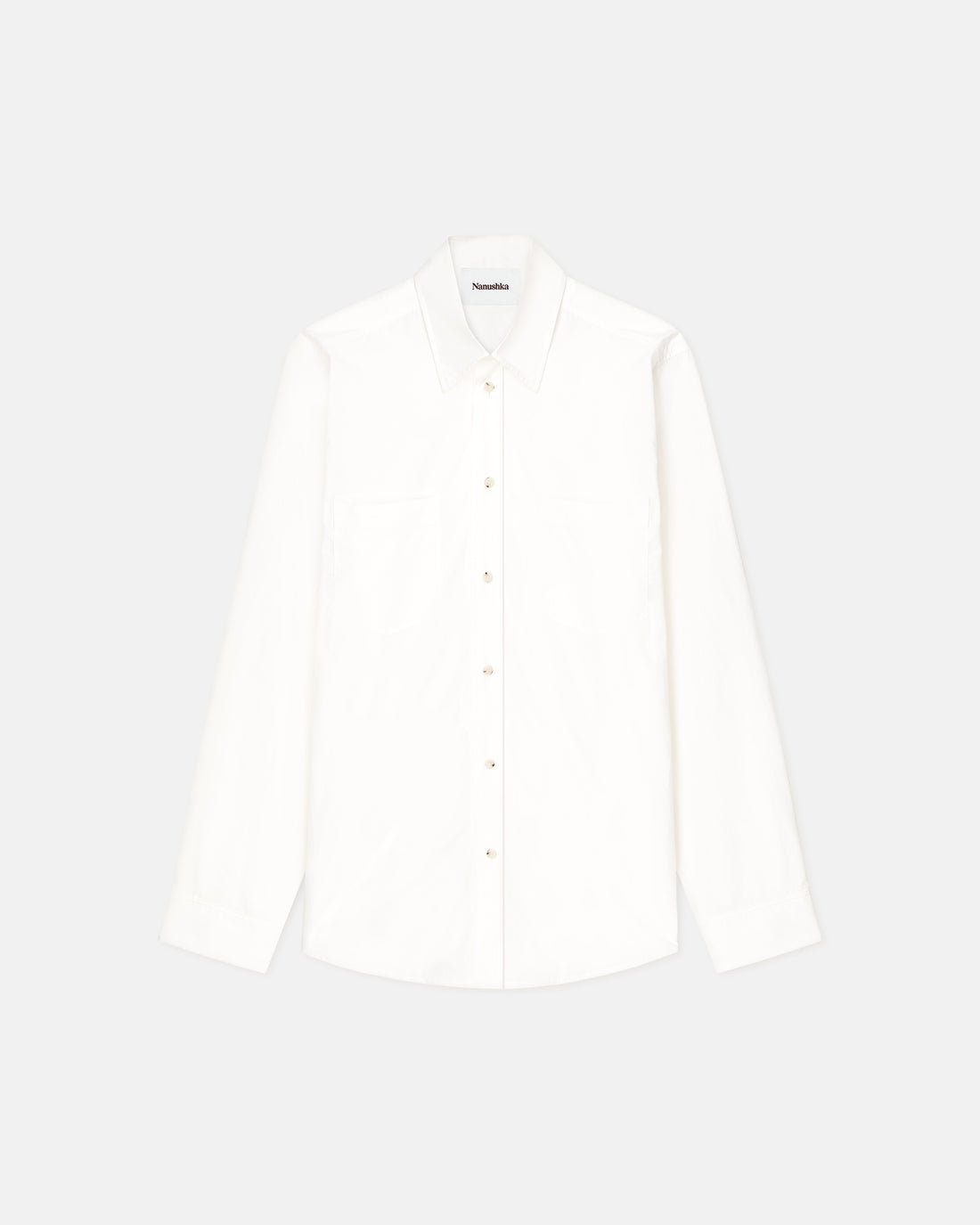 Kaleb - Light Poplin Shirt - White – Nanushka