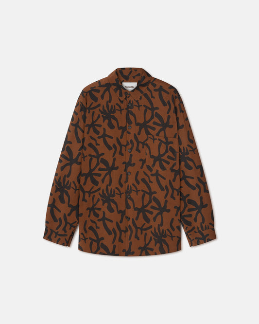 Jilco - Sale Printed Cotton Shirt - Reef Brown