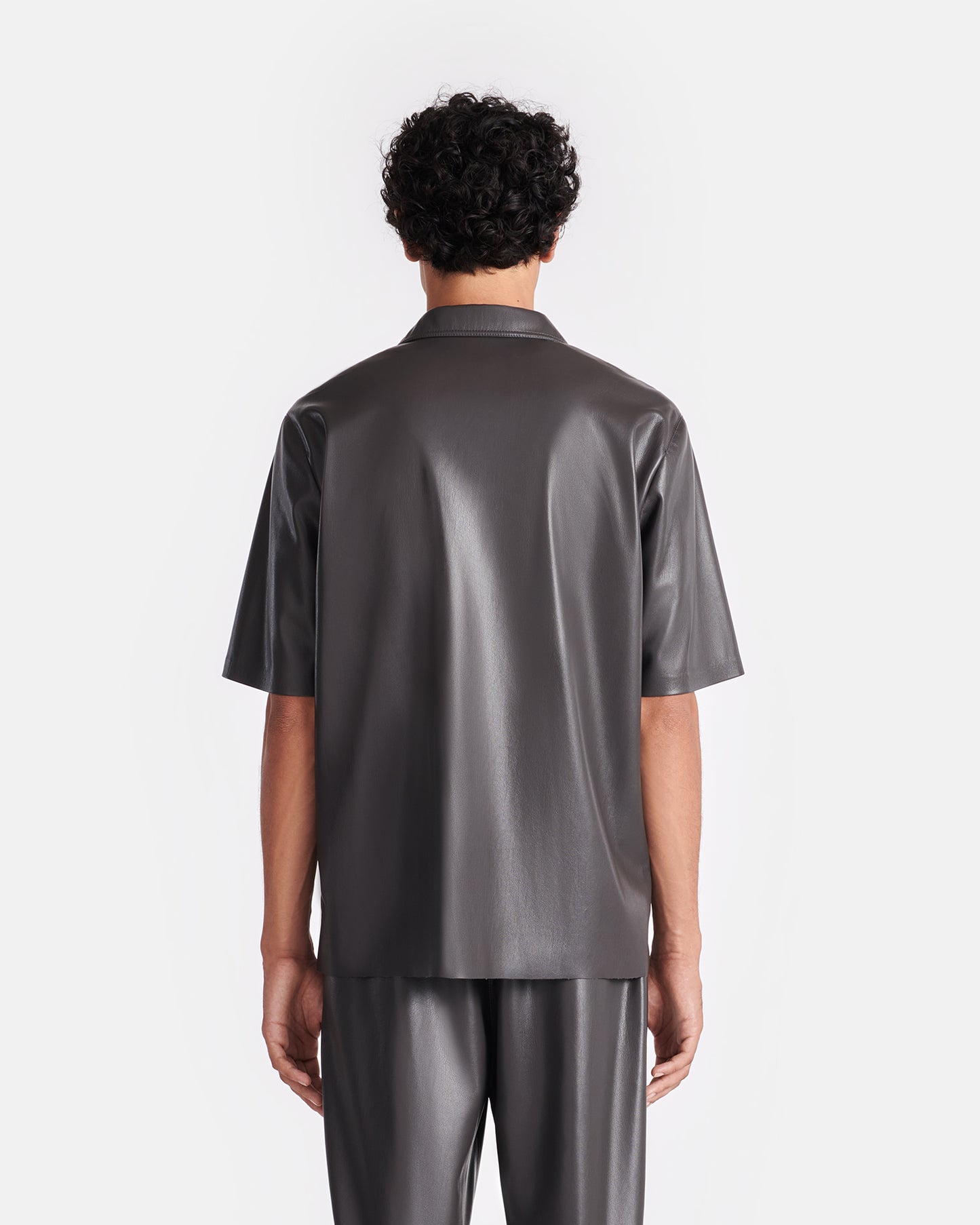 Bodil - Okobor™ Alt-Leather Shirt - Midnight Green