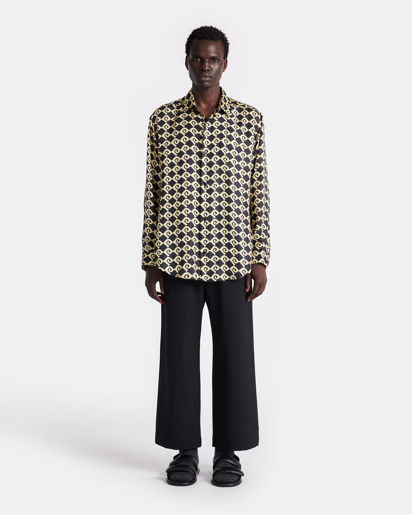 Sebas - Printed Silk-Twill Shirt - Diamond Check