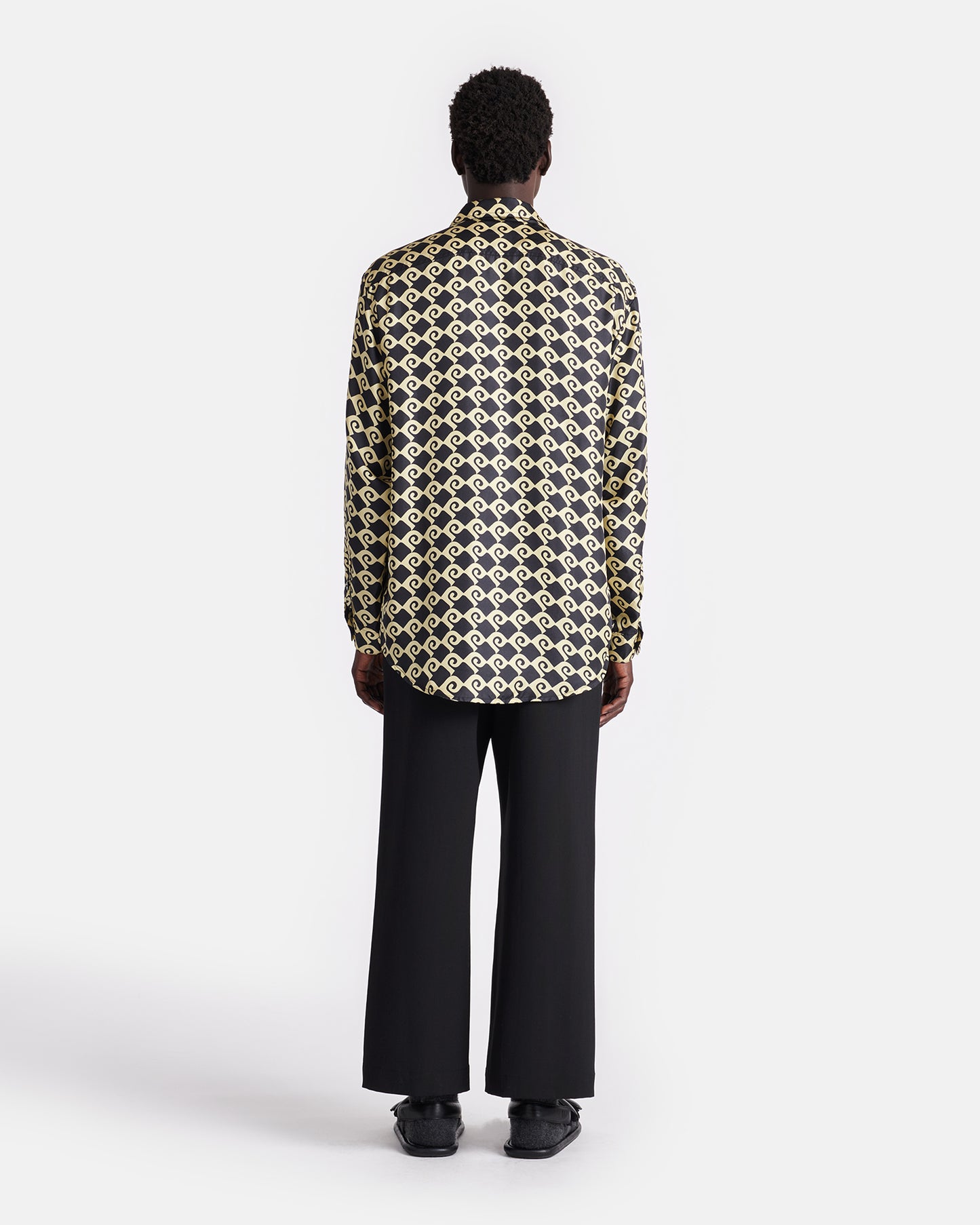 Sebas - Printed Silk-Twill Shirt - Diamond Check