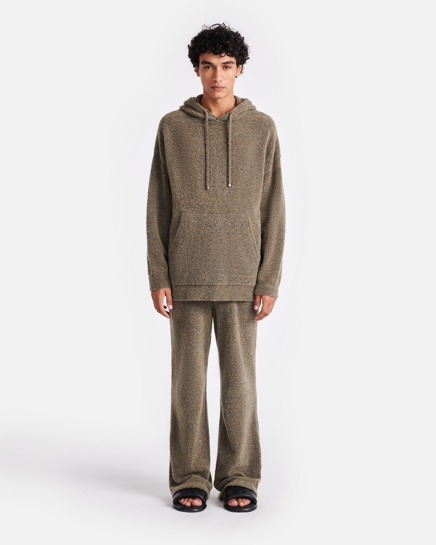 Ractor - Compact Boucle Hoodie - Moss