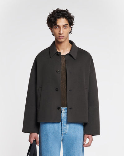 Marcin - Double Wool And Silk Blend Jacket - Anthracite