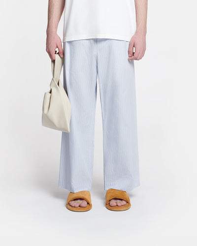 Arnaud - Striped Relaxed-Fit Pants - Blue/Beige/White