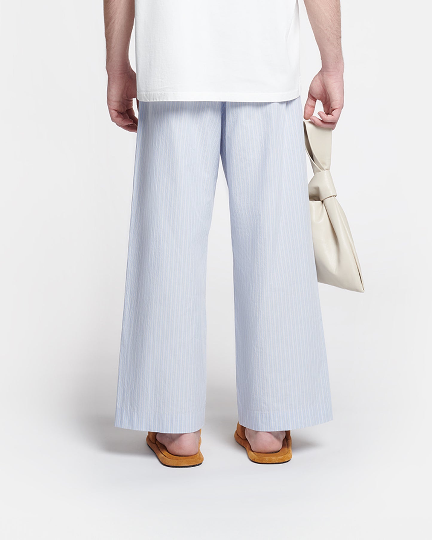 Arnaud - Striped Relaxed-Fit Pants - Blue/Beige/White