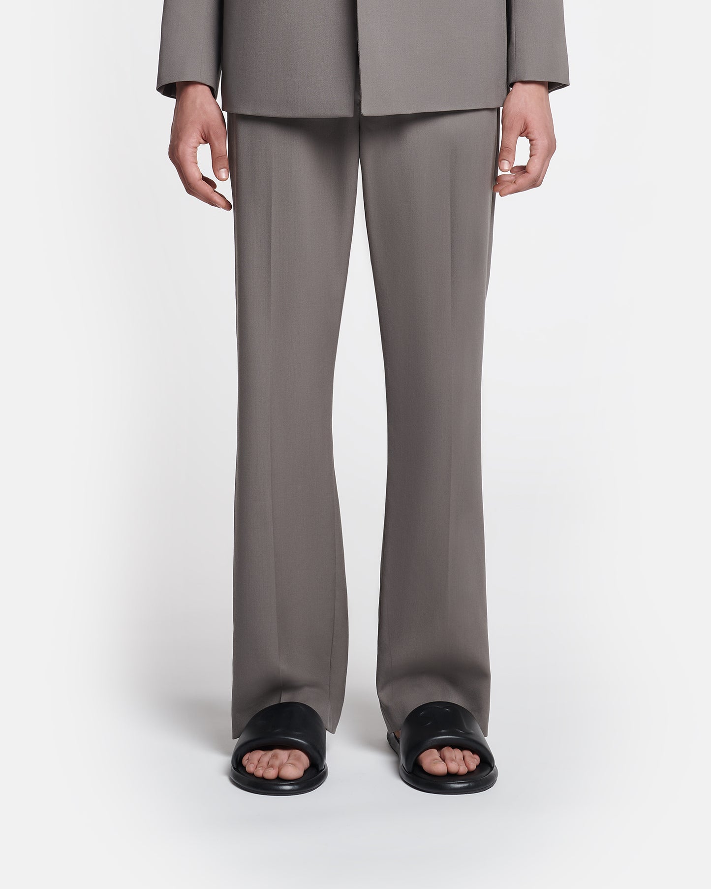 Loic - Twill Suit Pants - Gull Grey